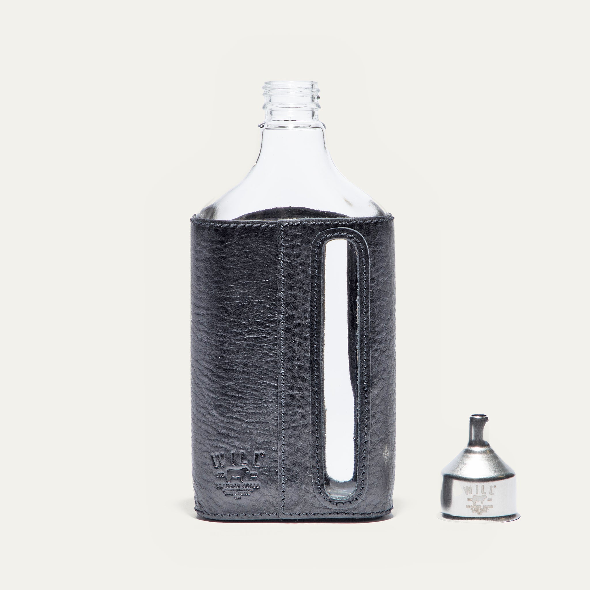 Glass Leather Flask 375Ml