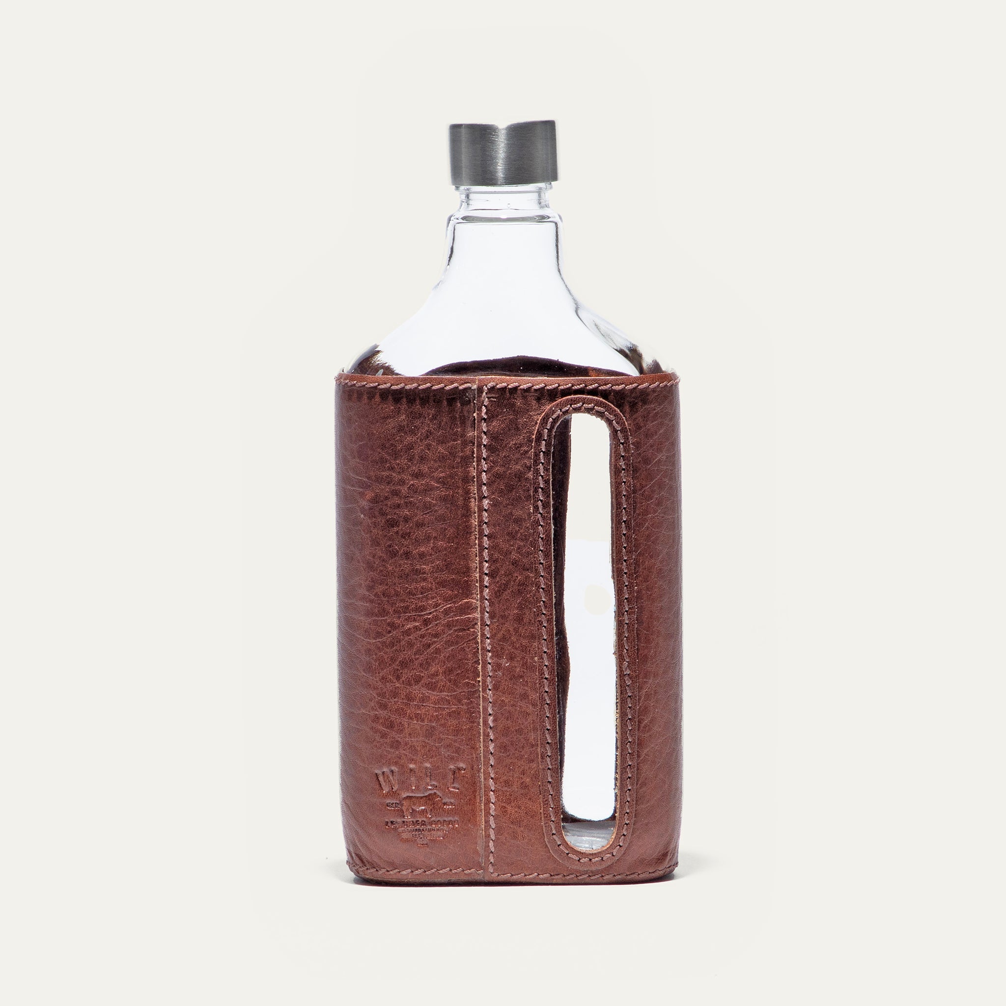 Glass Leather Flask 375Ml