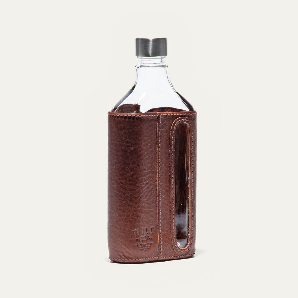 Glass Leather Flask 375Ml