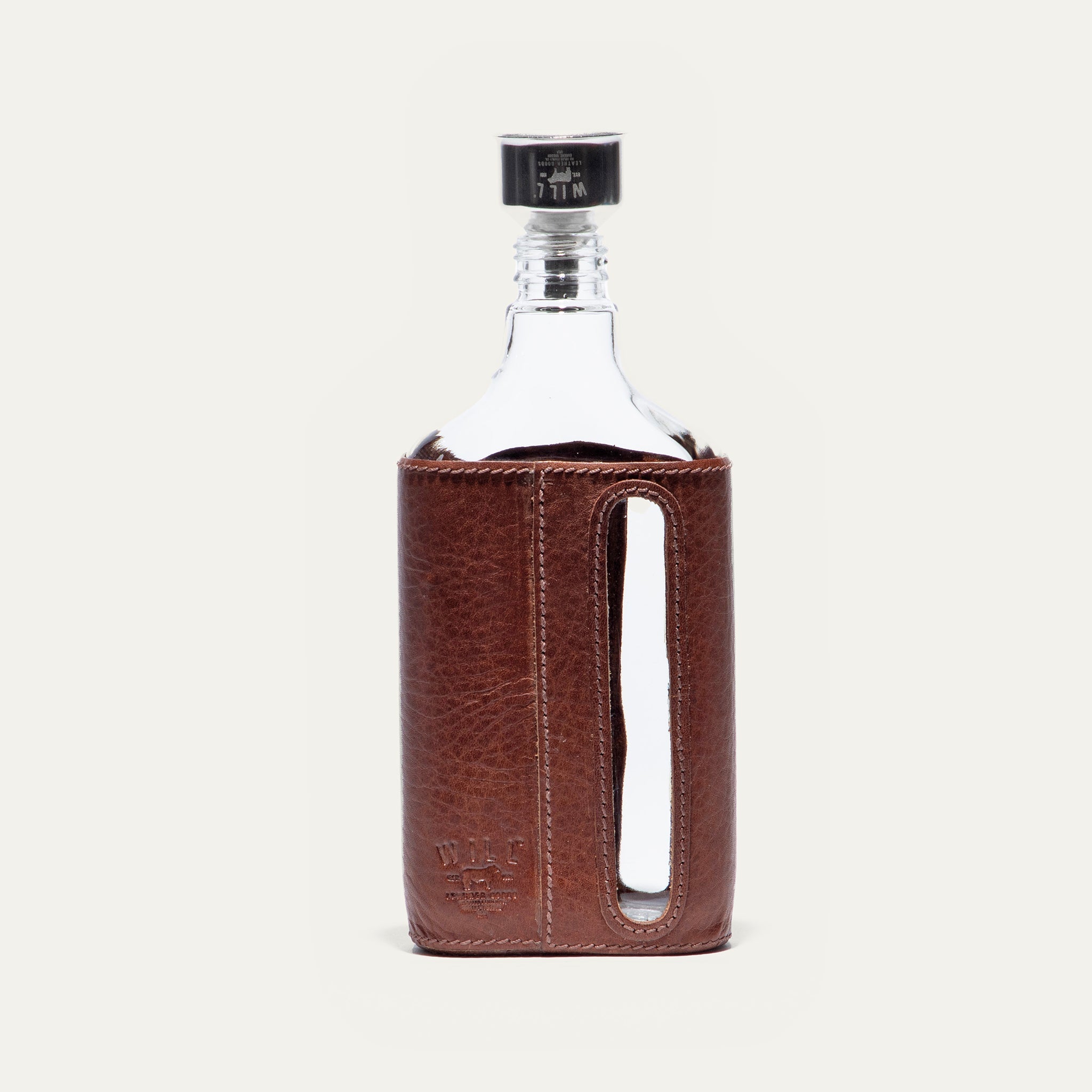 Glass Leather Flask 375Ml