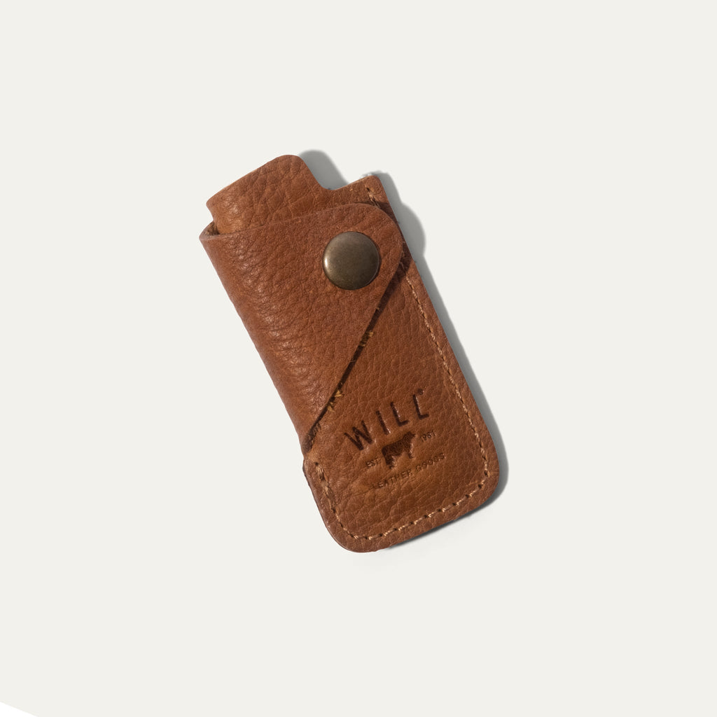 Leather Cover with Lighter