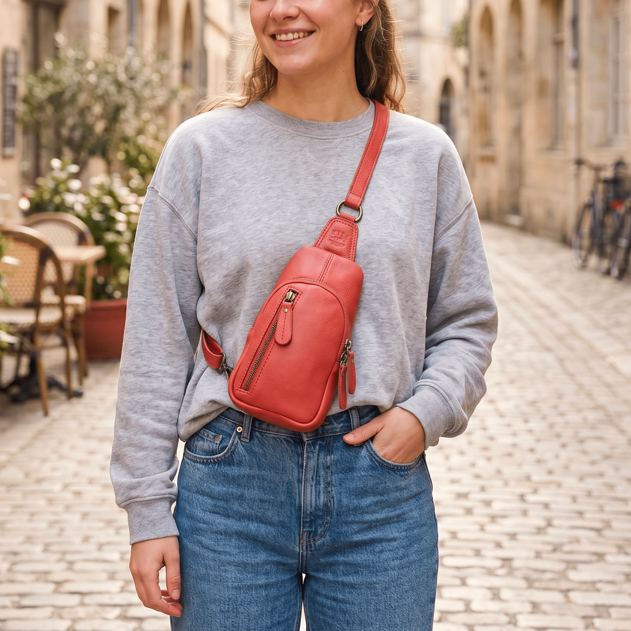 Leather Mini Sling Bag