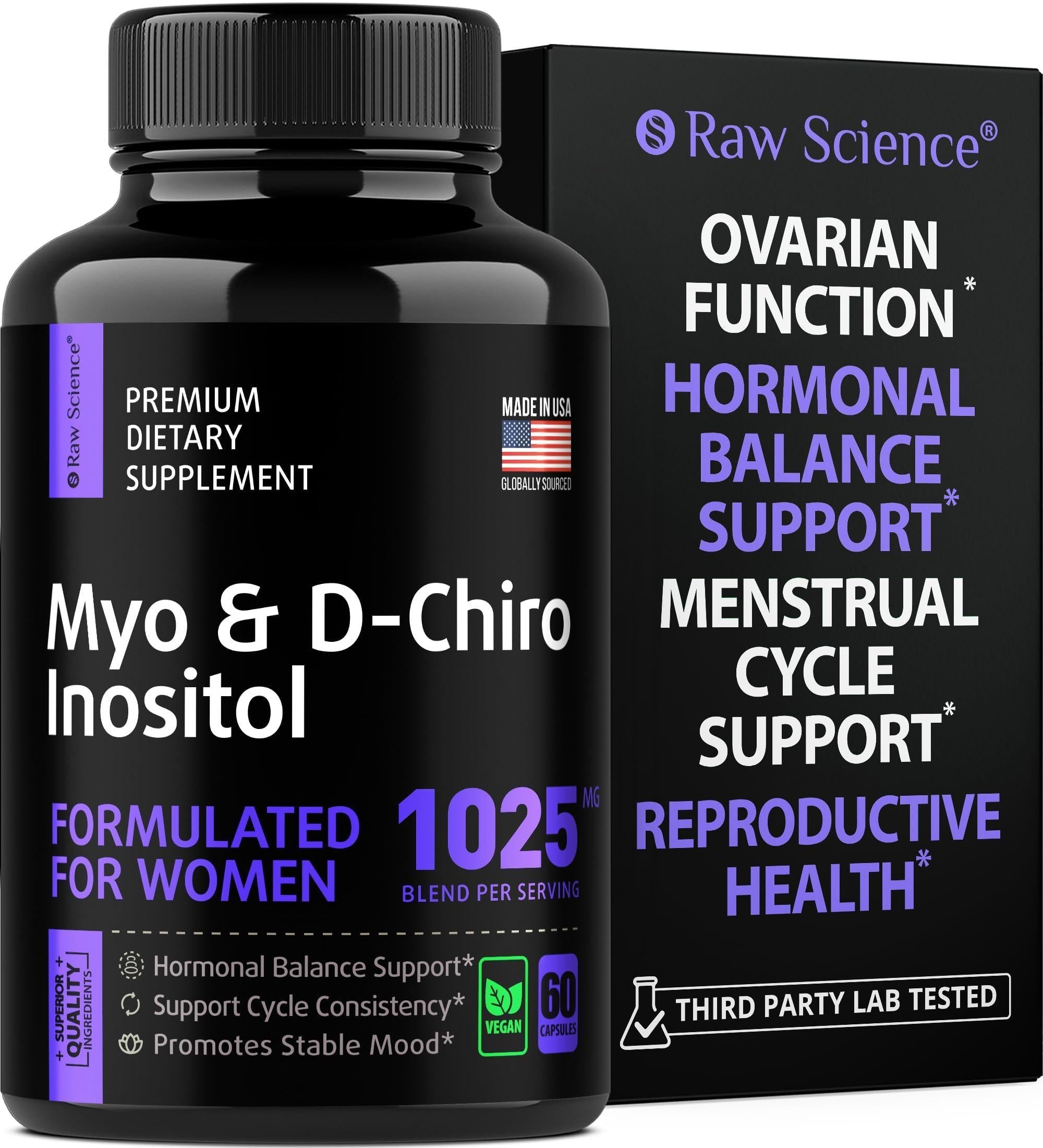 Myo Inositol D Chiro Inositol Fertility Supplements for Women 60 Capsules