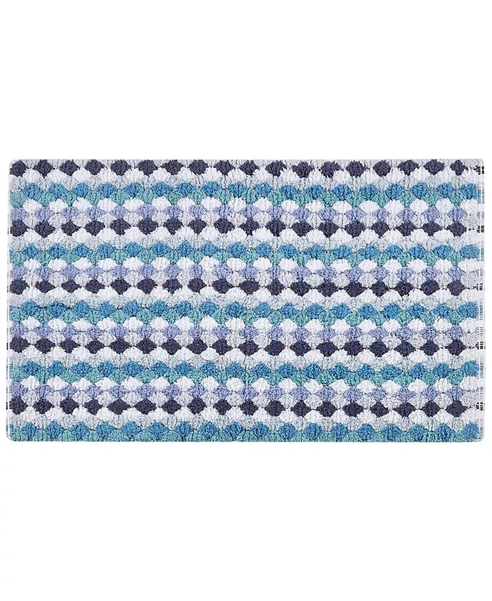Decor Studio Bubble Stripe Bath Rug, 20 X 30 - Blue