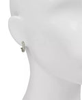 Patricia Nash Silver-Tone Pave Hoop Earrings