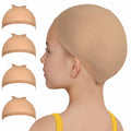 Fandamei Wig Cap 4PCS Wig Cap for Kids Light Brown Nylon Wig Caps for Kids. Stretchy Stocking Caps for Wigs Kids Wig Cap Natural for Halloween Cosplay. Small Wig Cap for Kids Baby.