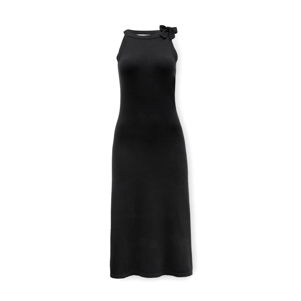 Halter Tie Knit Sweater Dress