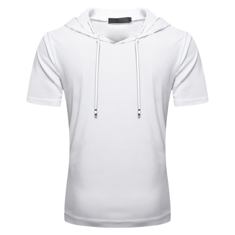 Men's Hooded Short Sleeve Casual Sweatshirt