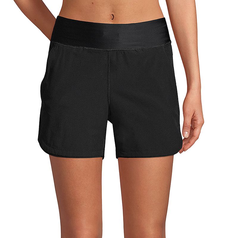 Lands End 5 Quick Dry Swim Shorts with Panty, Size 8