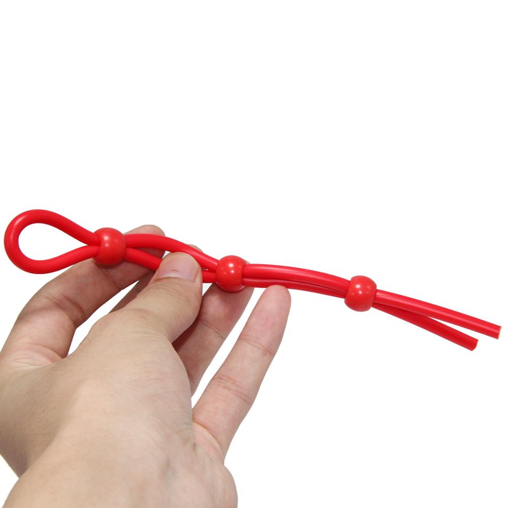 Red Silicone Delay Ring for Couples' Pleasure Use