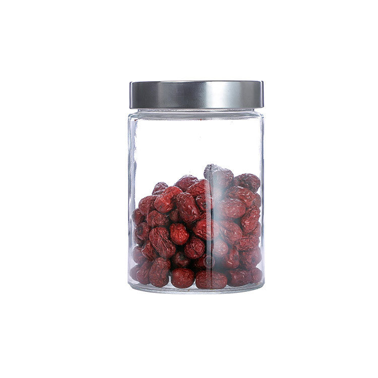 Glass Sealed Jar with Lid for Food Storage and Snacks