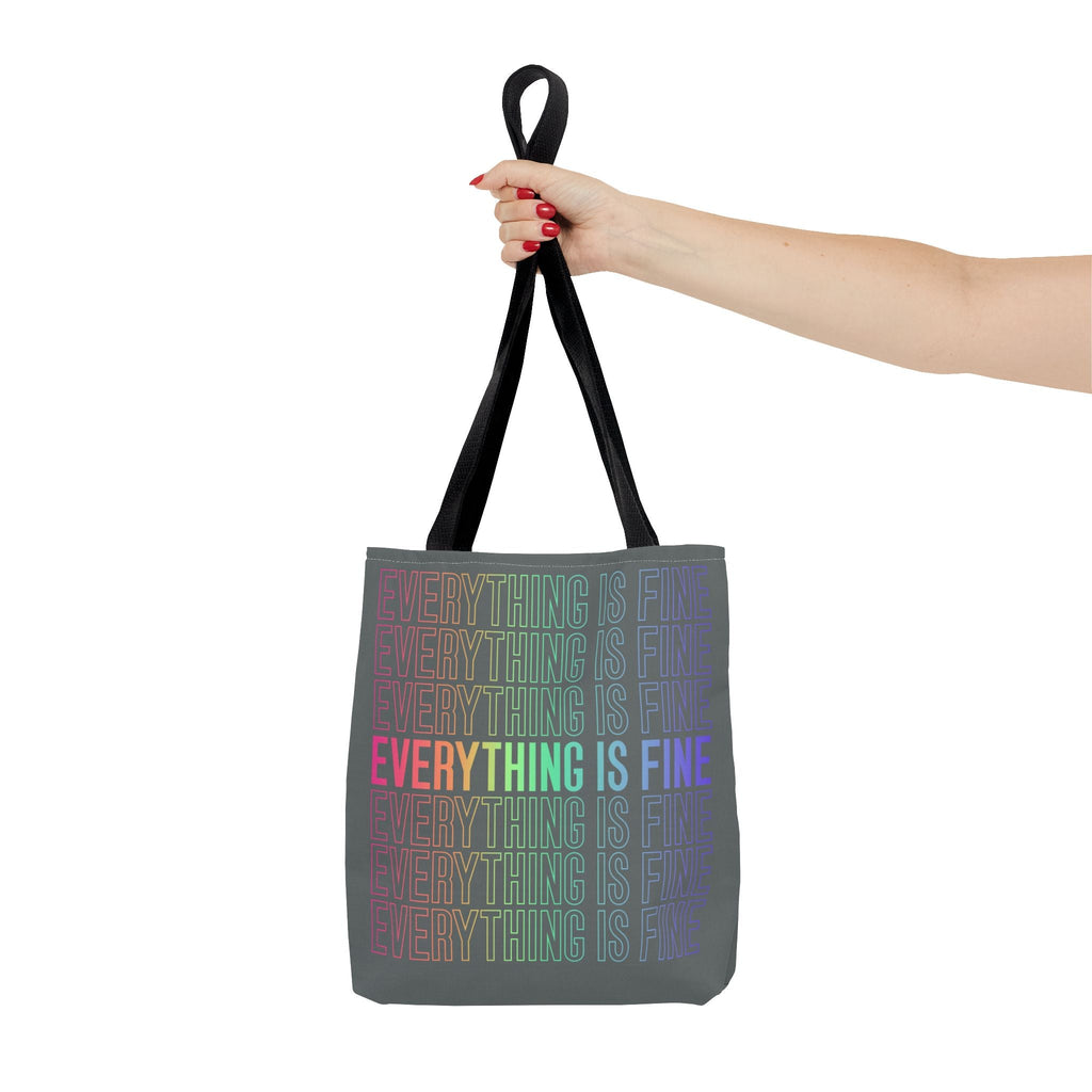 Bespattered Facade Everything is Fine Eco-Friendly Carryall Tote Bag