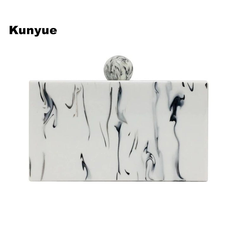 Stylish Marble Acrylic Clutch Purse for Women