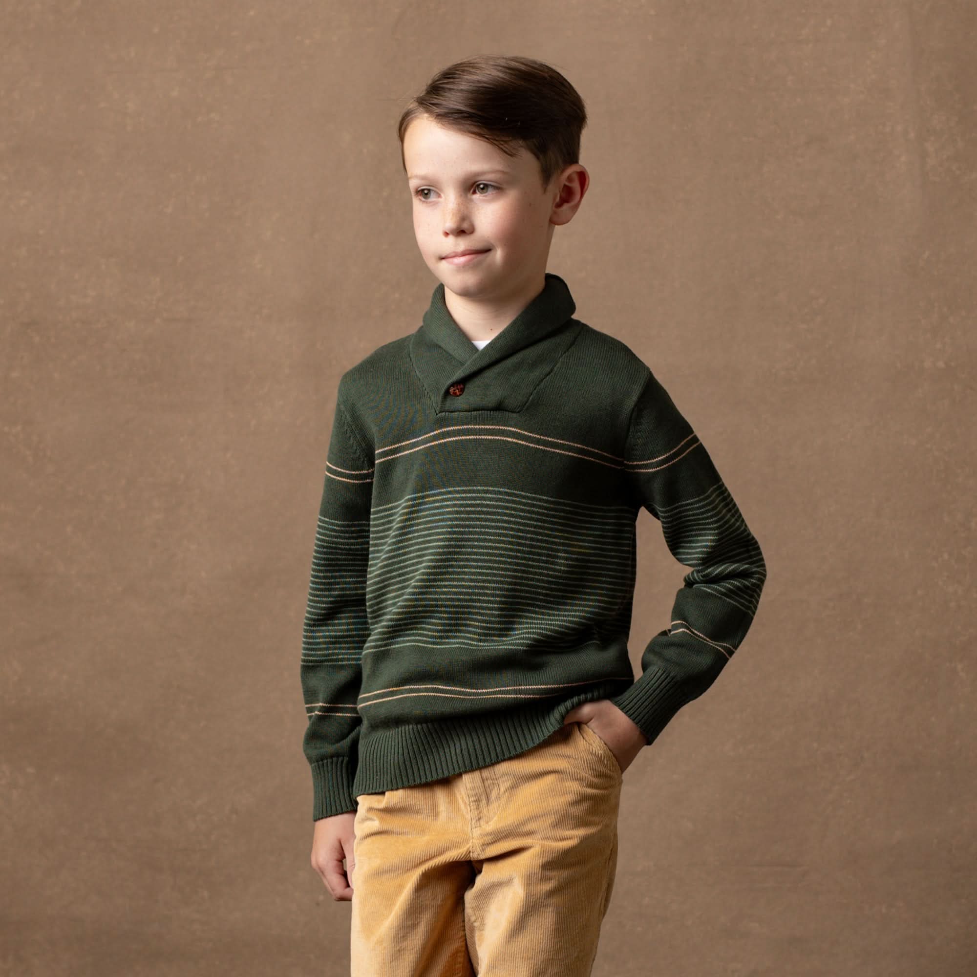 Organic Shawl Collar Sweater