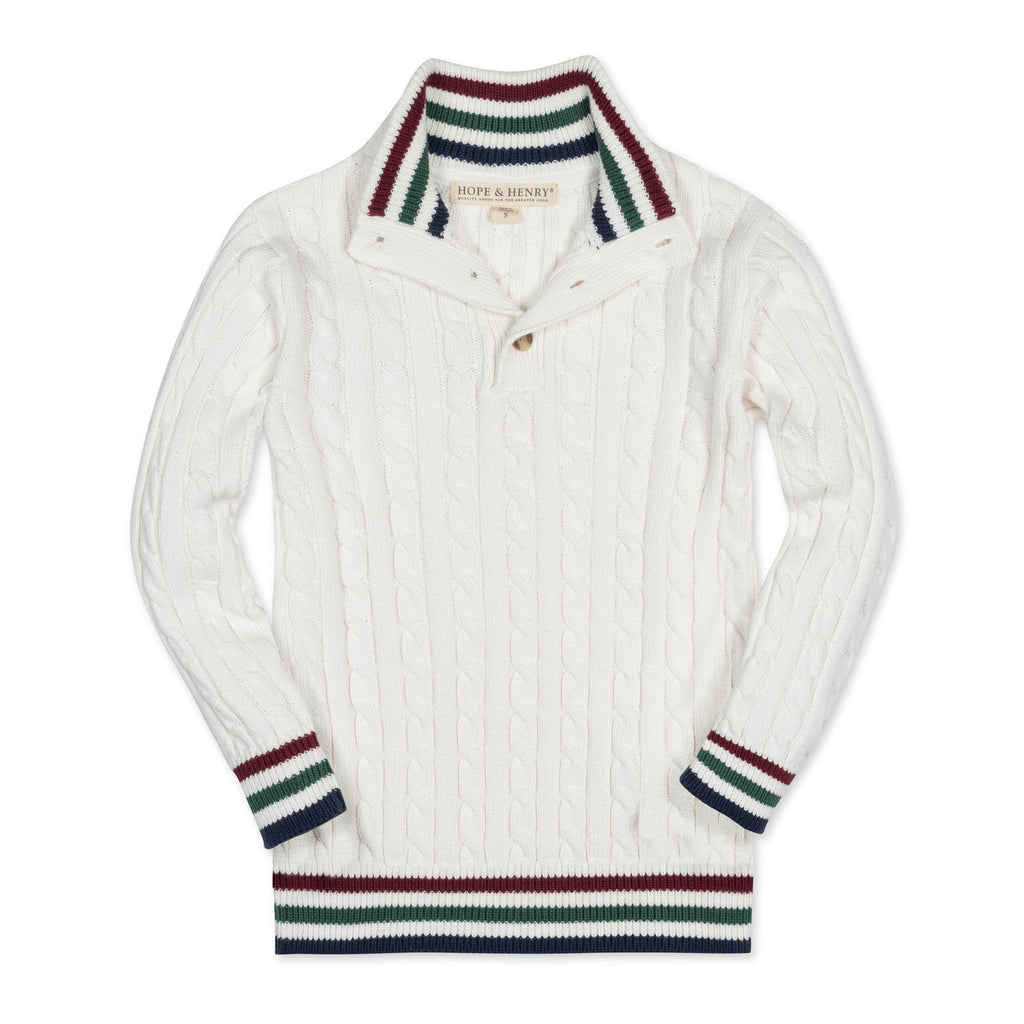 Organic Mock Neck Cable Sweater - Baby