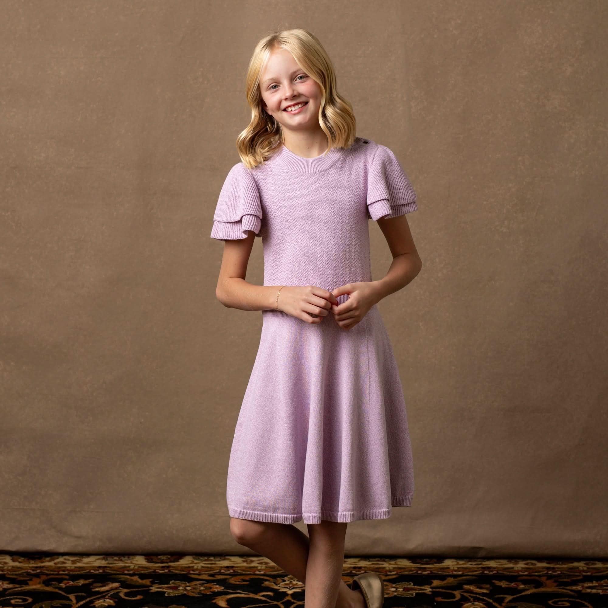 Organic Flutter Sleeve Sweater Dress - Baby