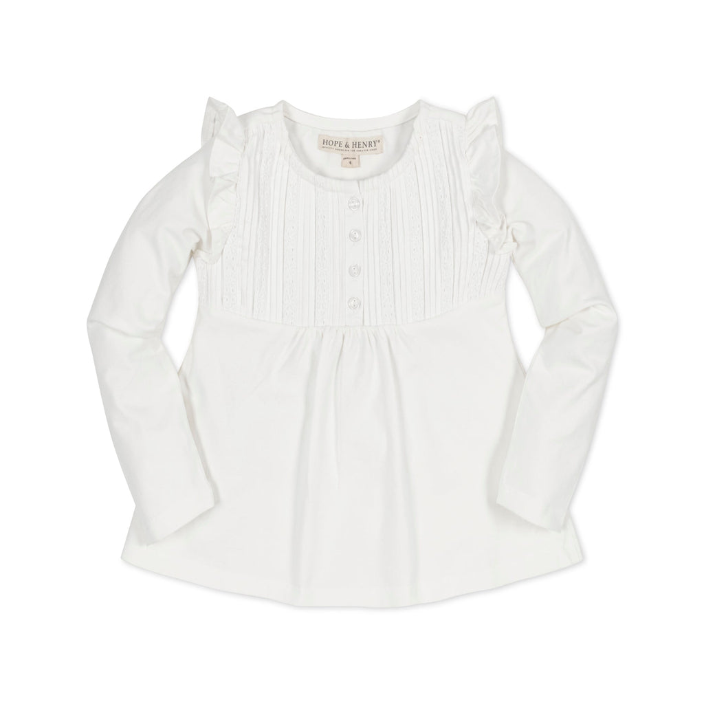 Organic Pintuck Flutter Knit Top