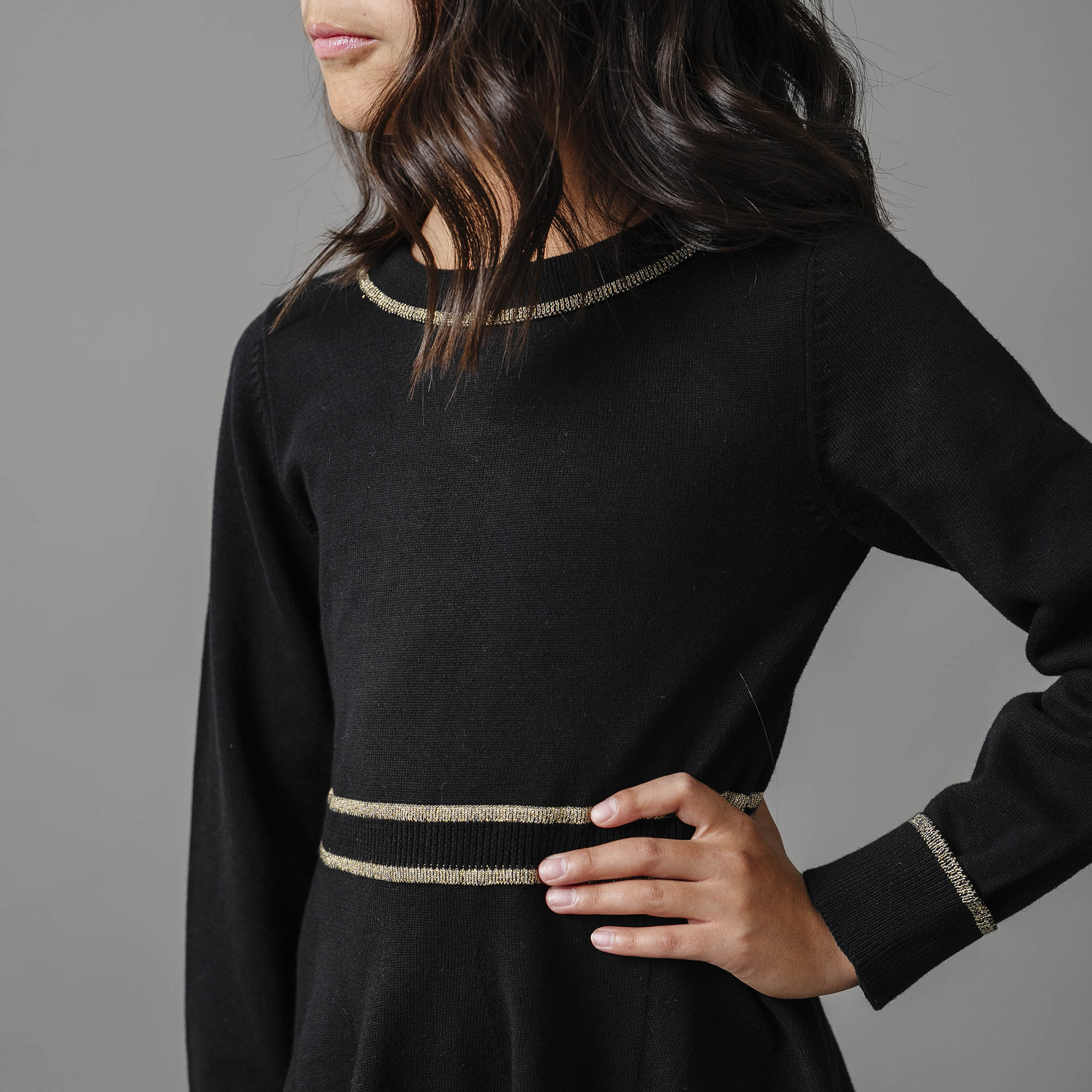 Organic Gold Tipped Sweater Dress