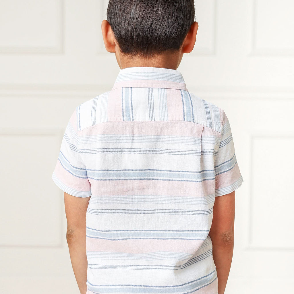 Linen Short Sleeve Button Down Shirt - Baby