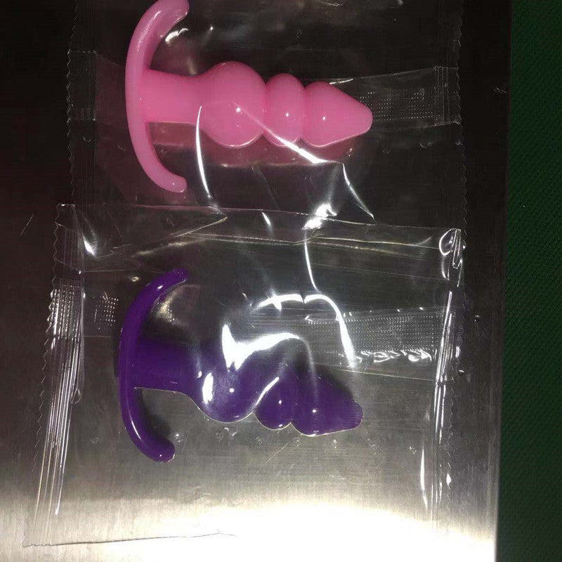 Silicone Anal Plug with Beads for Adult Pleasure