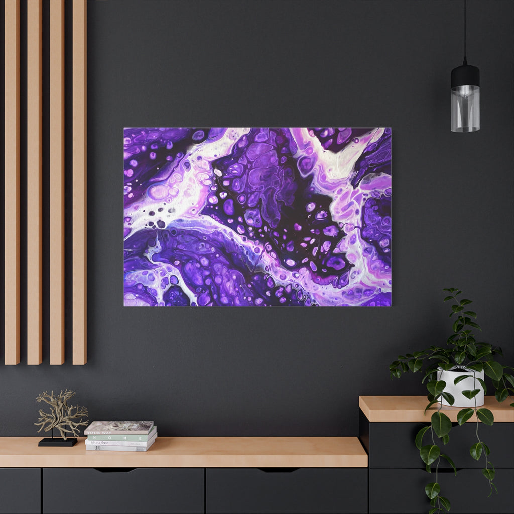 Bespattered Facade Purple Haze Stretched Matte Canvas Art Prints | Multiple Sizes