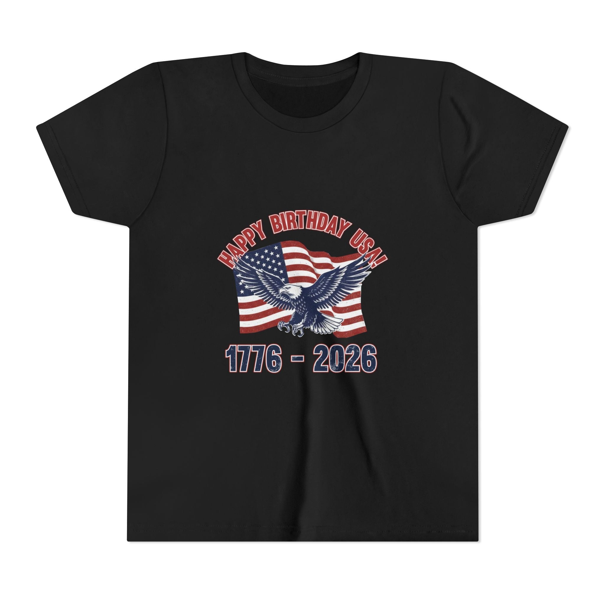 Kids' 4th of July Tee – "Happy Birthday USA" 1776-2026 Eagle & Flag