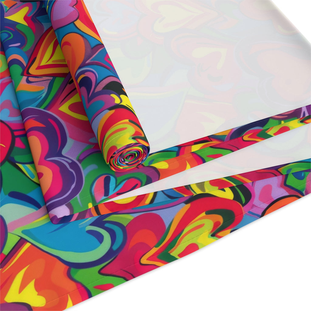 Bespattered Facade Rainbow Hearts Table Runner (2 sizes)