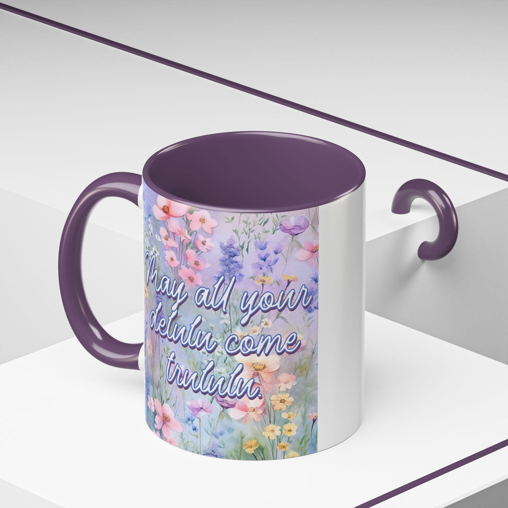 Bespattered Facade May All Your Delulu Come Trululu Pastel Floral Mug | Four Colors | 11oz or 15oz
