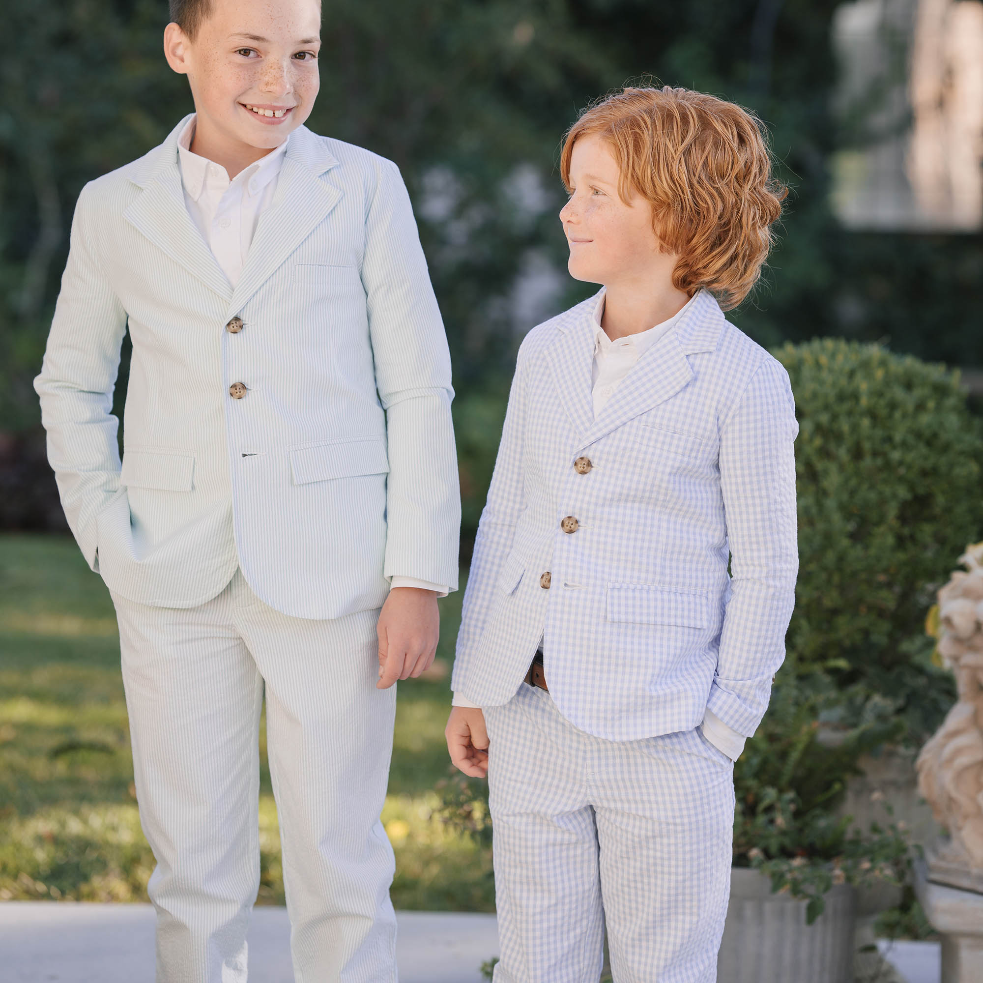 Organic Seersucker Suit Pant - Baby