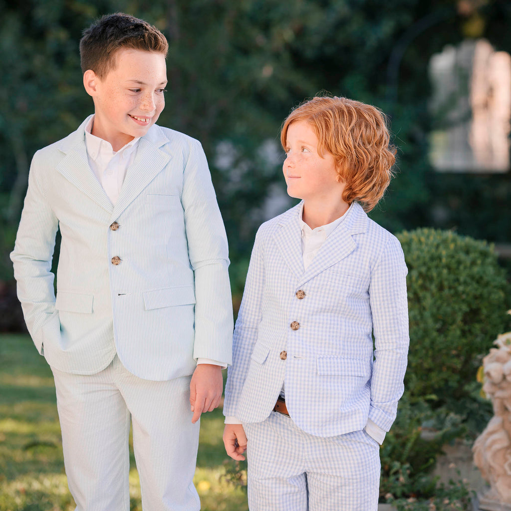 Organic Seersucker Suit Pant