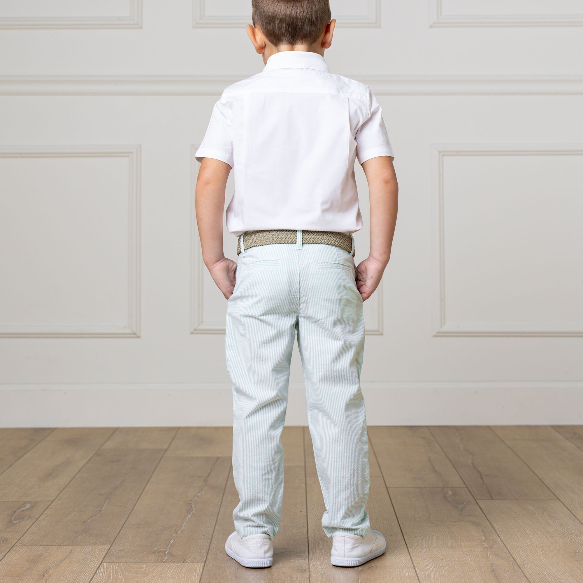 Organic Seersucker Suit Pant