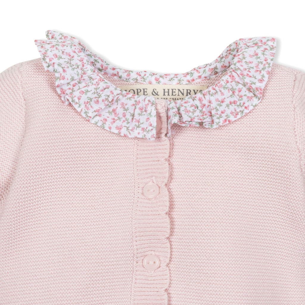 Organic Ruffle Collar Sweater Romper