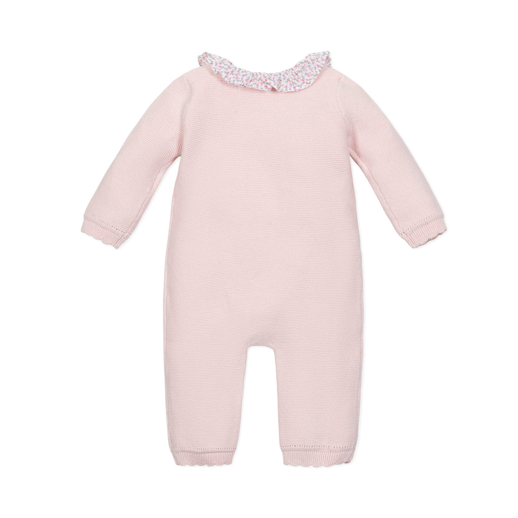 Organic Ruffle Collar Sweater Romper