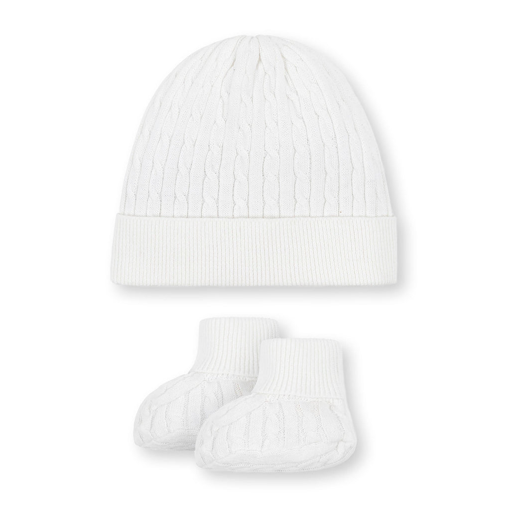 Organic Sweater Beanie and Bootie Set