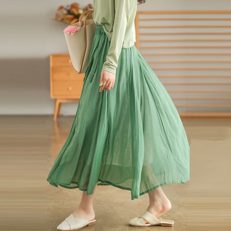 Elegant Women's Loose Long Skirt for Casual Summer Wear