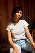 Free People Womens Block It Baby Raglan-Sleeve T-Shirt, Small