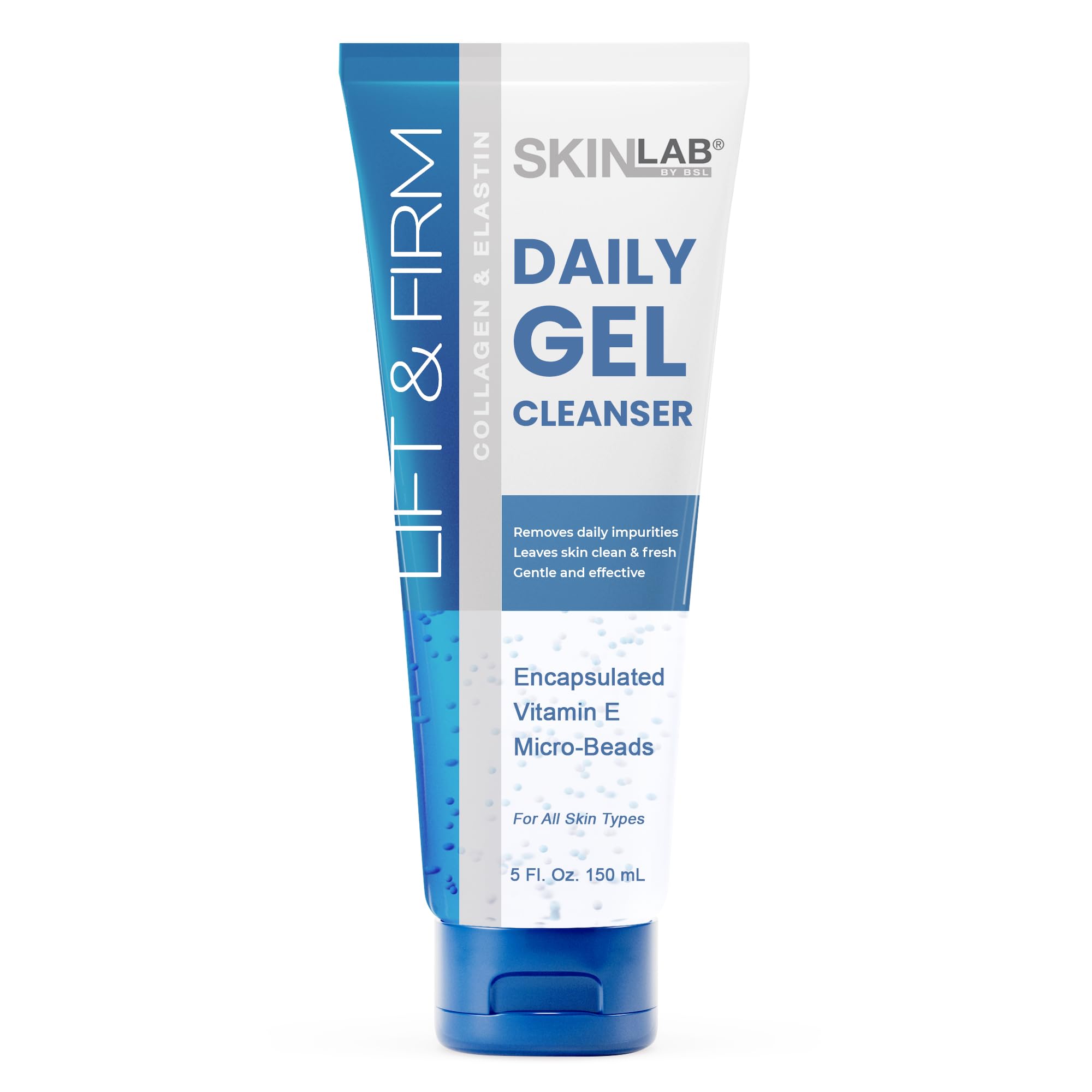 Skin Lab Lift & Firm Face Wash Gel Cleanser - Removes Impurities with Extra Burst of Vitamin E - 5 Fl. Oz. (150 mL)