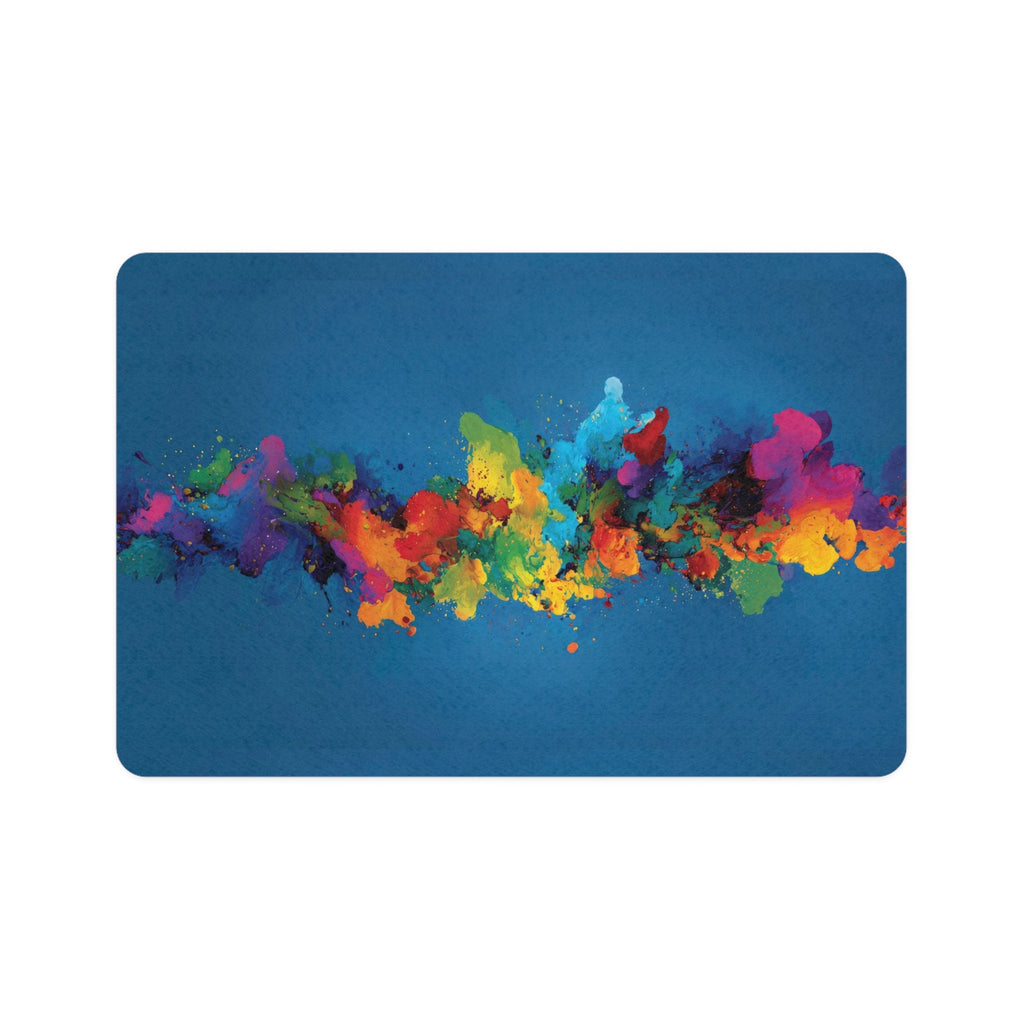 Bespattered Facade Rainbow Painting Pet Food Mat