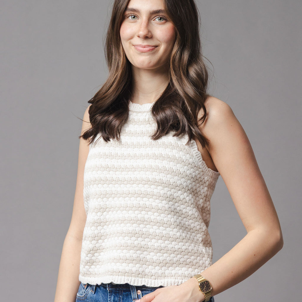 Organic Button Back Sweater Tank
