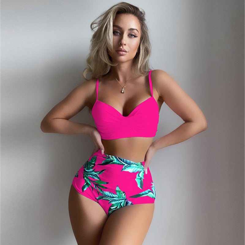 2022 New High-Waisted Sexy Printed Bikini Swimsuit