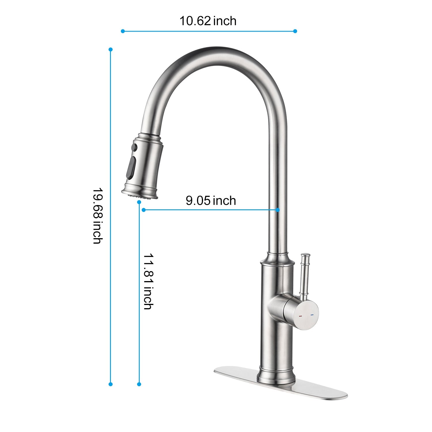 Kitchen Faucet with Pull Down Sprayer