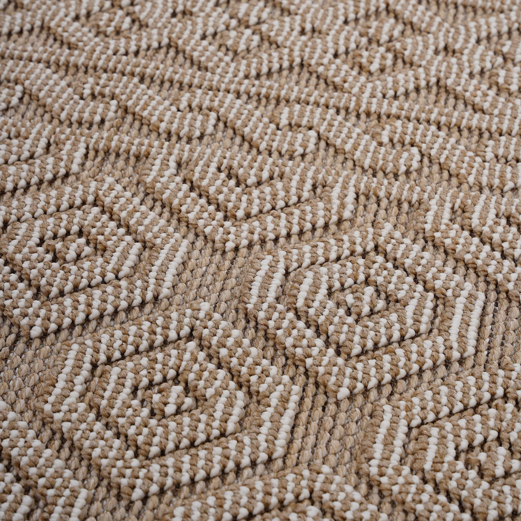 NAAR Guros Collection 5X7 Mocha / Geometric Indoor / Outdoor Area Rug