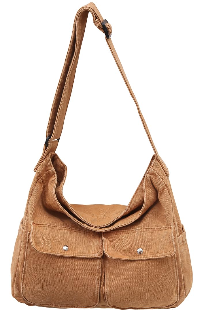 Collsants Messenger Bag Hobo Crossbody Bags for Women Canvas Bag Crossbody Tote Bag Shoulder Bag
