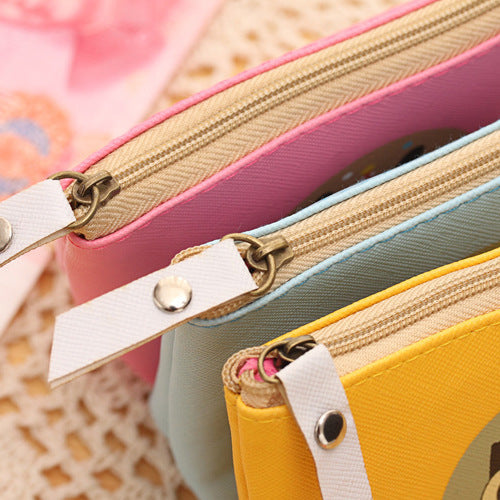 PU Clutch Wallet, Coin Purse, Hard Coin Bag