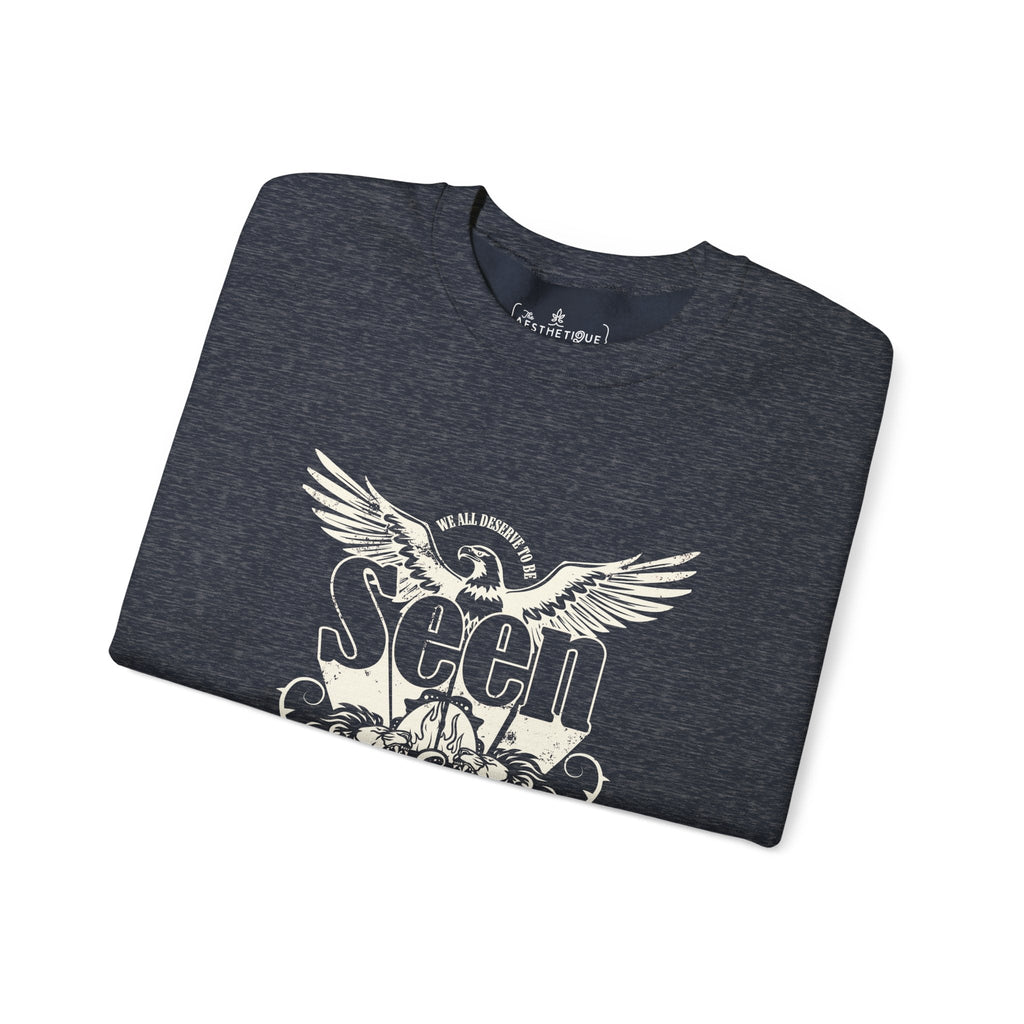 We All Deserve to be Seen & Heard - Adult Unisex Heavy Blend™ Crewneck Sweatshirt