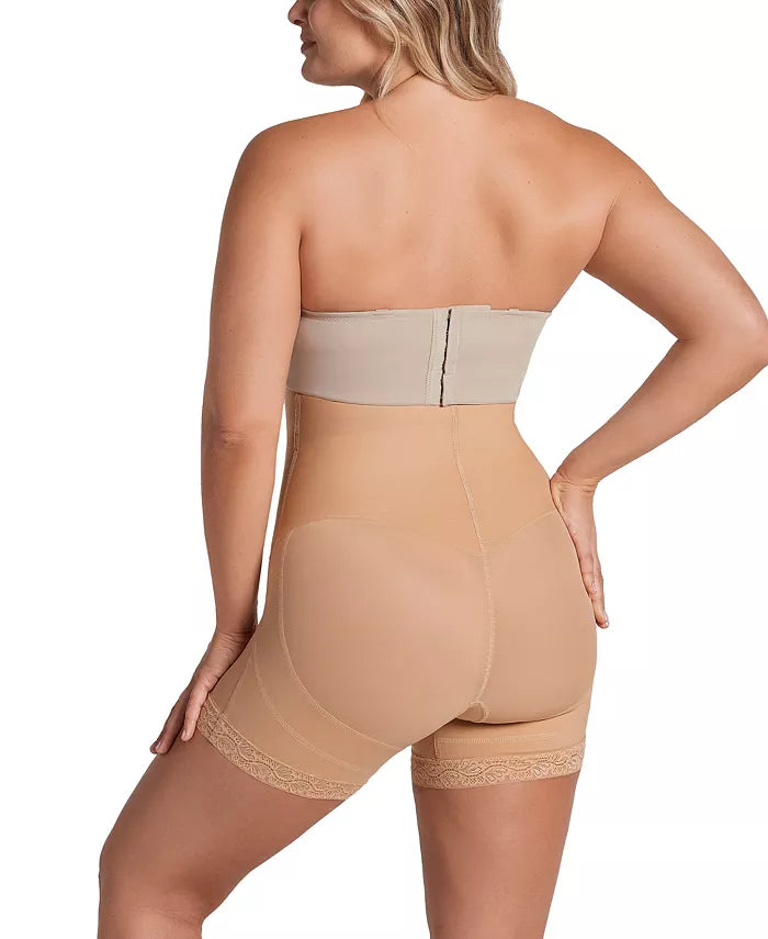 Leonisa Womens Firm Tummy Control Shaper Strapless Shorts with Butt Lifter