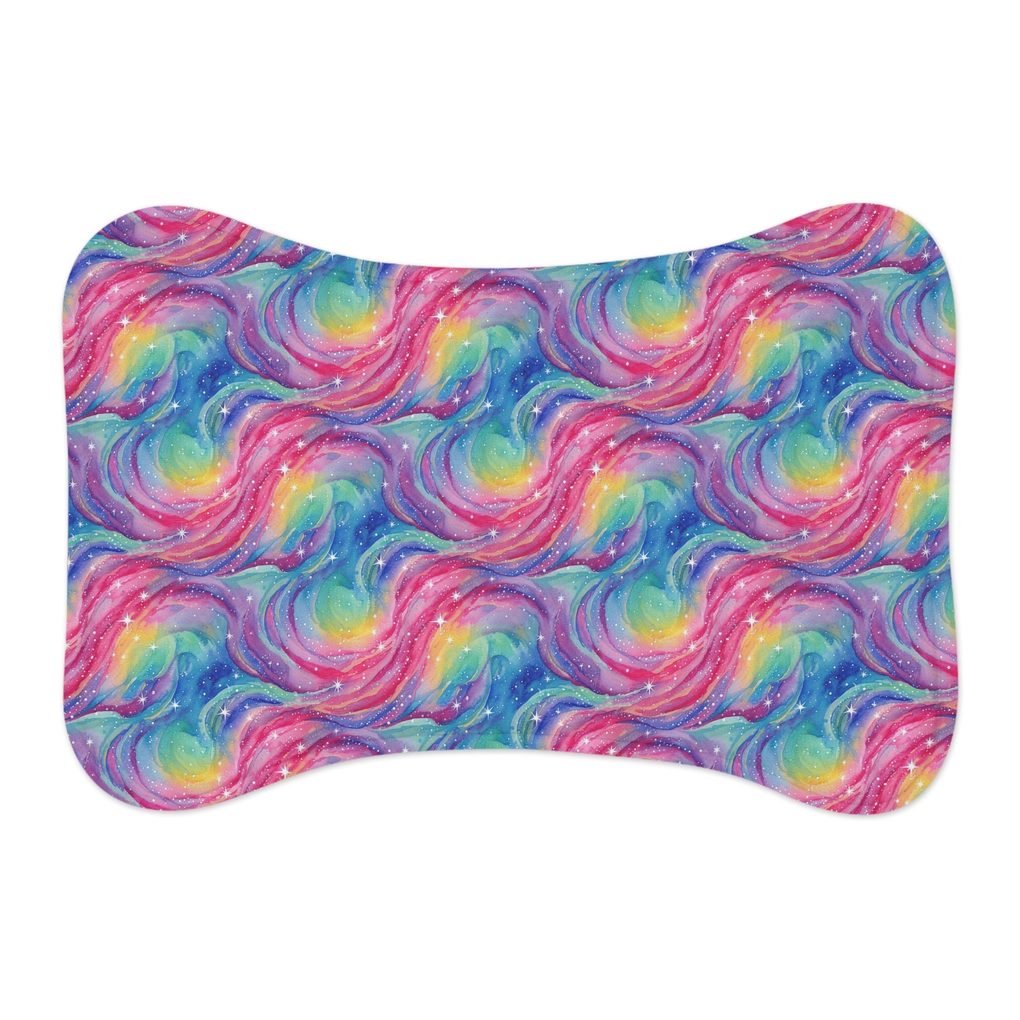 Bespattered Facade Rainbow Nebula Pet Feeding Mats (3 Shapes)