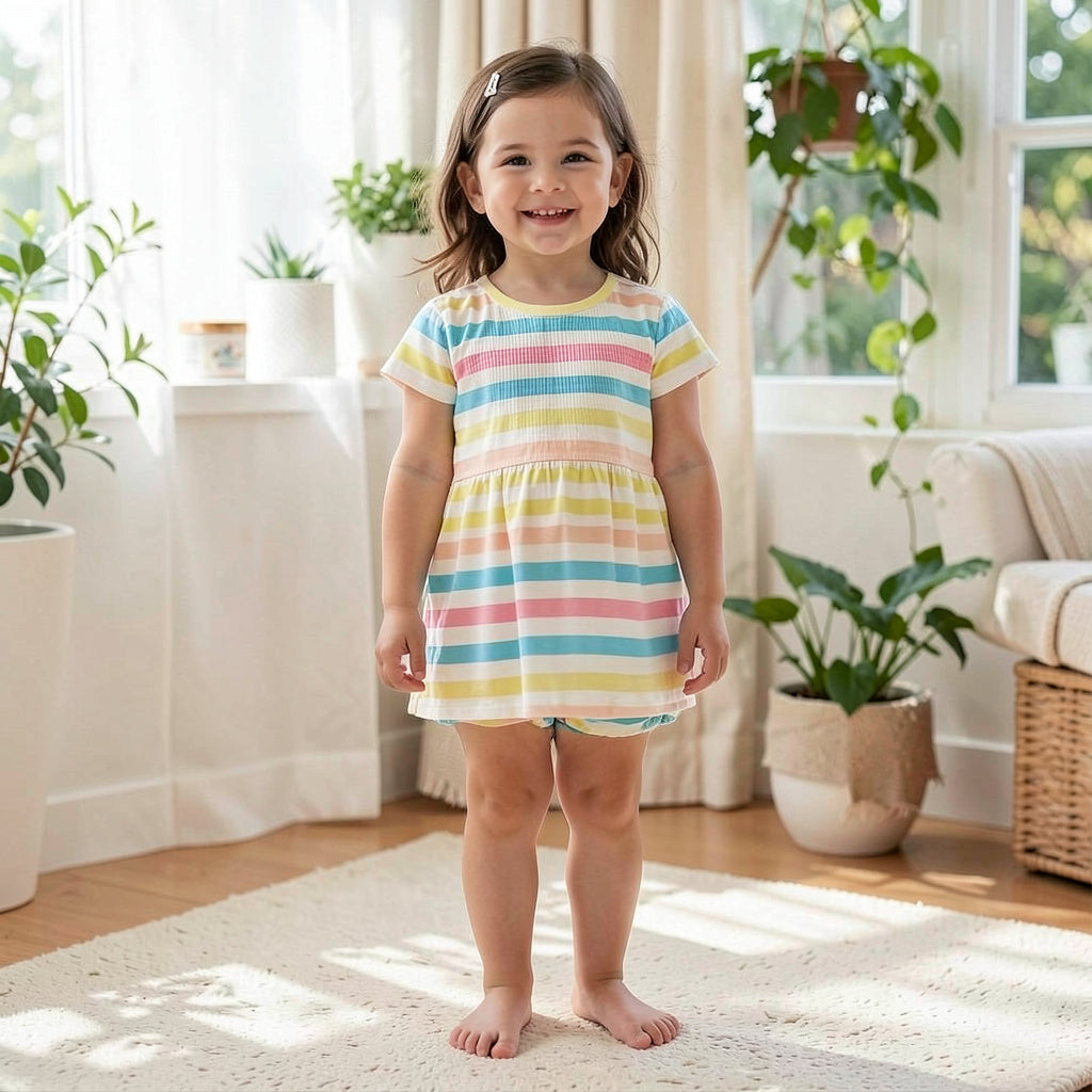 Art and Eden Baby Girls Dress with Bloomers, Size 18M