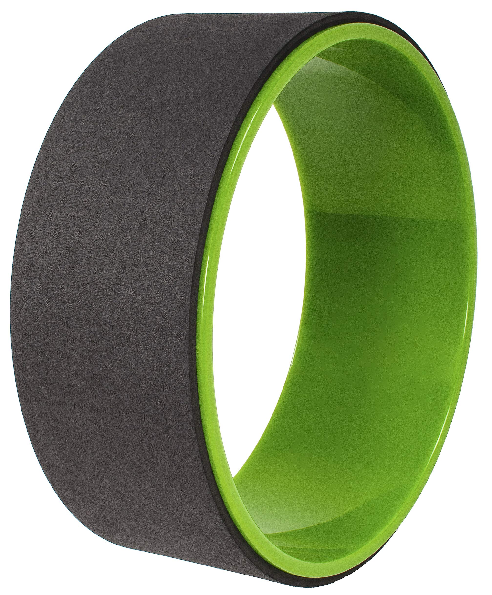 Fitvids Yoga Wheel for Stretching Yoga Prop Wheel Comfortable Support for Yoga Poses and Backbends Green
