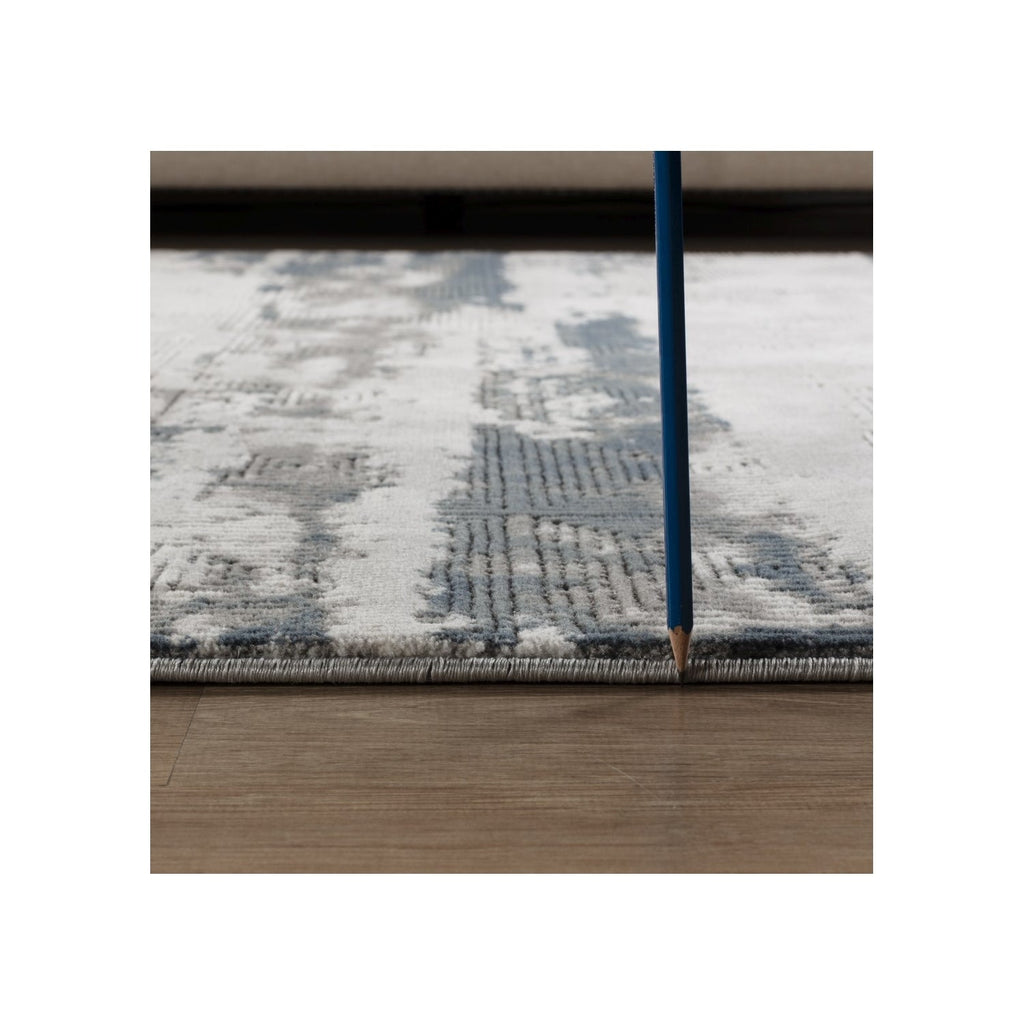 Geometrix GC_DIM1011 Gray 7 ft. 10 in. x 10 ft. 6 in. Contemporary Area Rug with Geometric 3D Effect